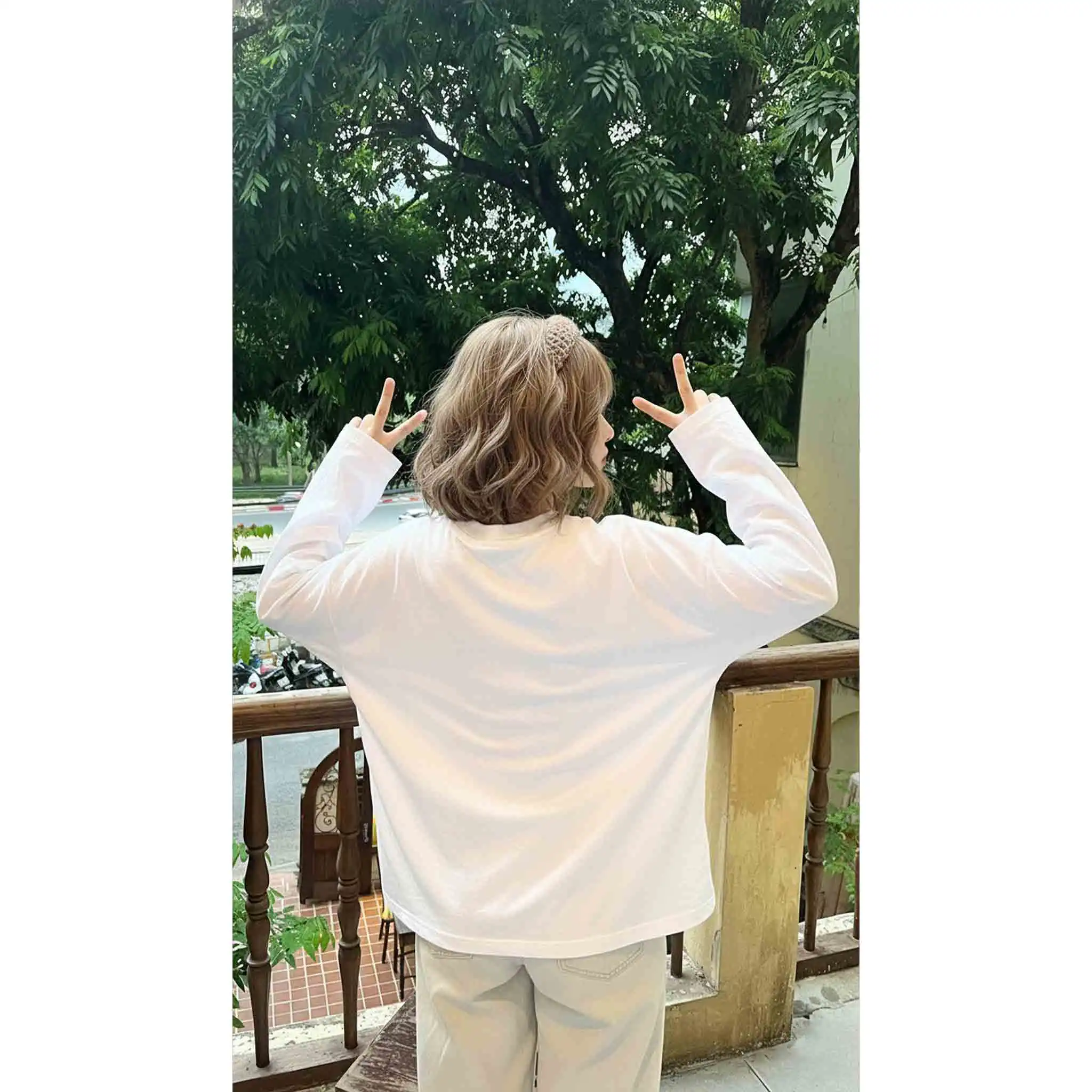 Áo thun boxy tay dài local brand Miucho Studio chất vải thấm hút tốt mát mẻ cả ngày Kitty 2804_thumbnail_4