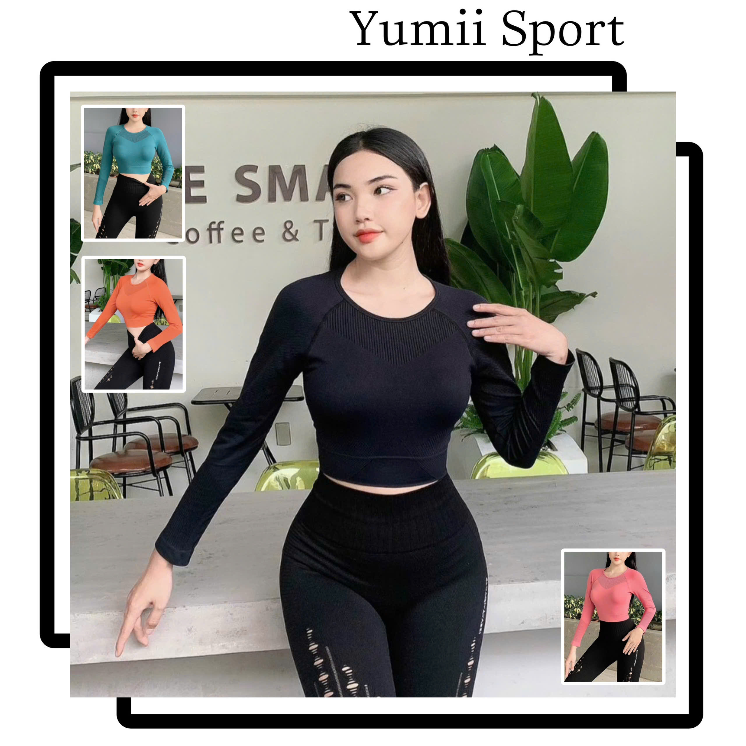 Áo Croptop Thể Thao Tay Dài Trơn F.21_thumbnail_4