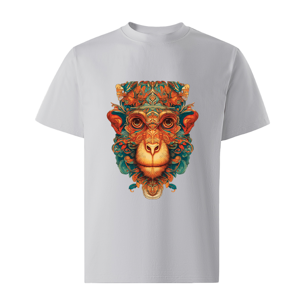 Áo thun nam form rộng ATD485 12 con giáp tuổi thân ( tuổi khỉ) Miucho Iconic cotton cổ tròn in graphic_thumbnail_15