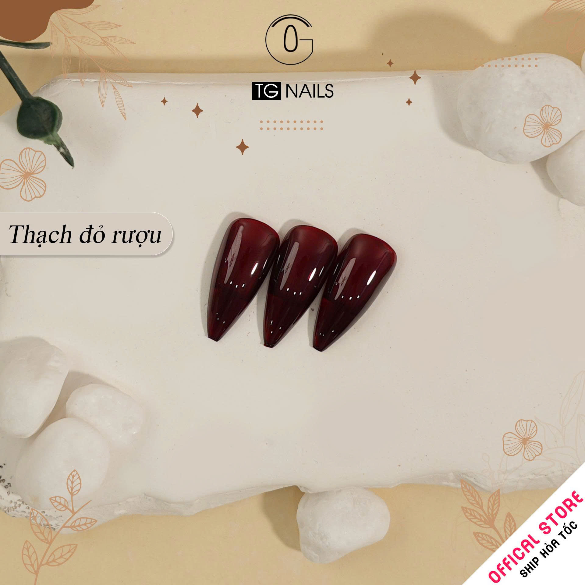 Sơn gel đỏ TG cao cấp cọ tròn chai 15ml_thumbnail_7