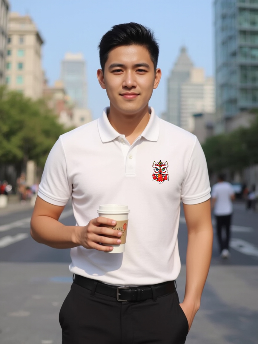 Áo polo nam form vừa 1899 Miucho Iconic vải cá sấu đứng form thoáng mát in artwork_thumbnail_3