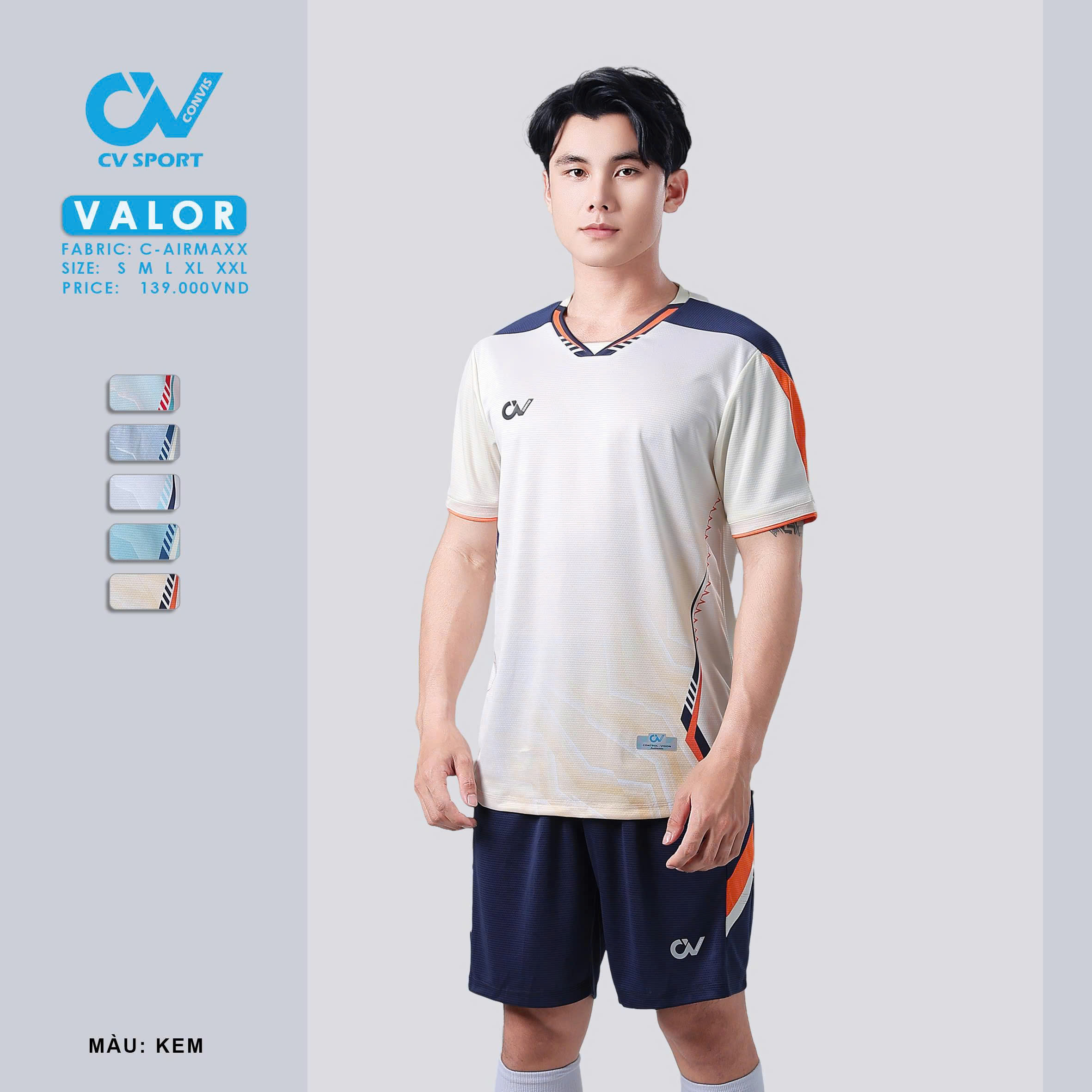 Bộ bóng đá không logo CV Valor (CHỈ NHẬN ĐẶT TỪ 6 BỘ)_thumbnail_2