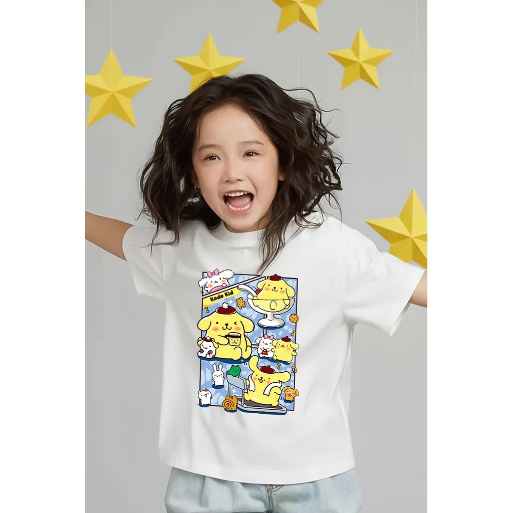 Áo thun bé gái hoạt hình dễ thương Kado vải cotton thoáng mát cổ tròn in artwork 2969_thumbnail_3