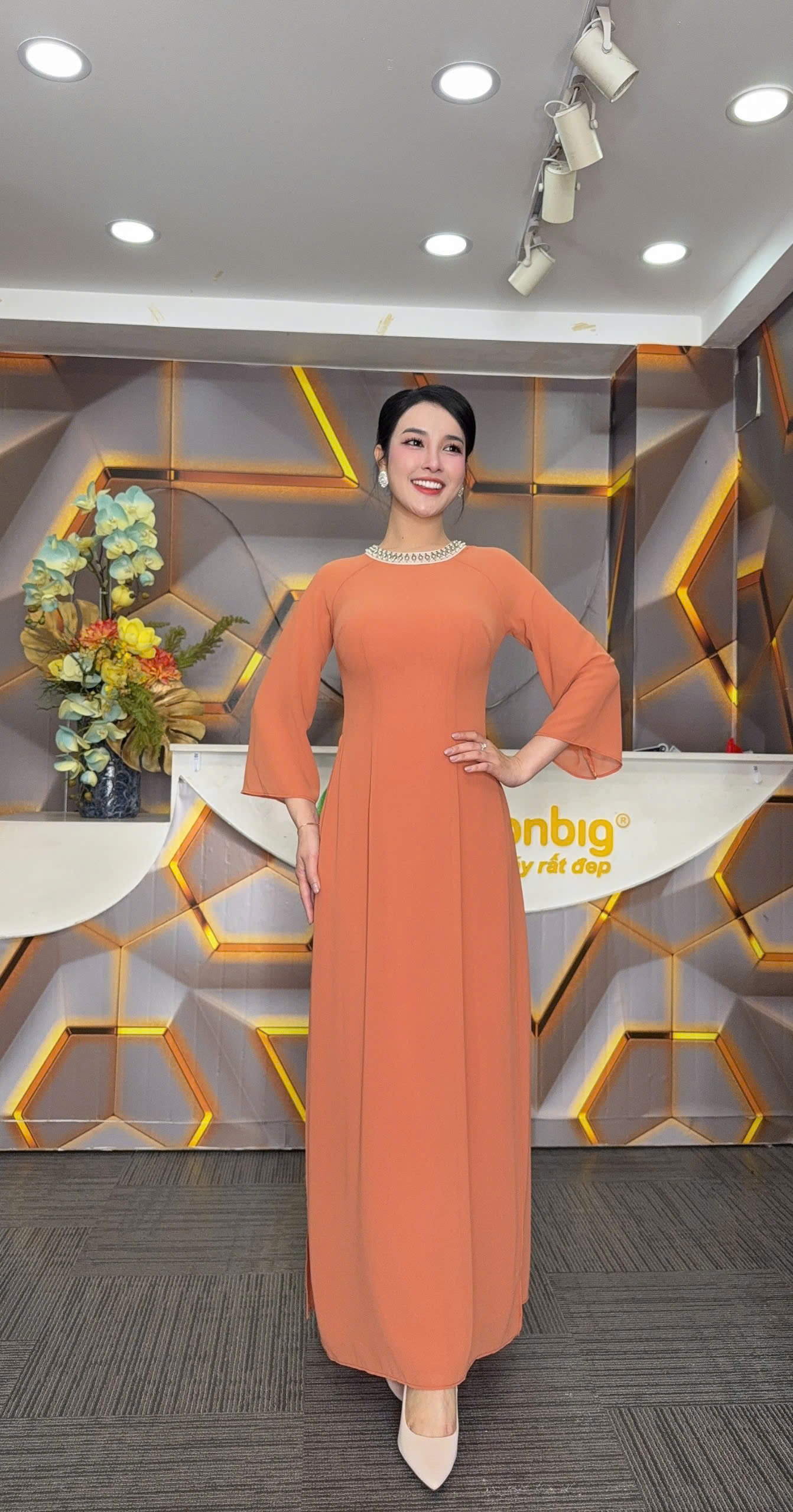 Đầm giả áo dài - Y1937 - Thương hiệu Zonbig