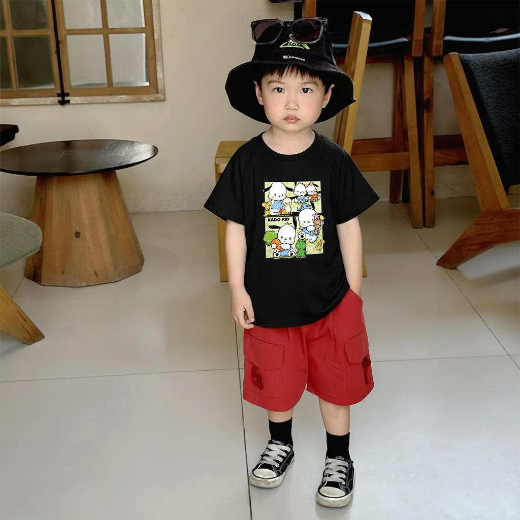 Áo thun bé gái hoạt hình Kado vải cotton thoáng mát tay ngắn cổ tròn in artwork 2976_thumbnail_4