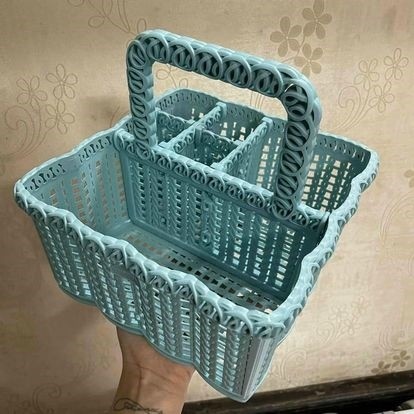 Giỏ nhựa - đựng đồ - xách tay - màu xanh lam_thumbnail_0