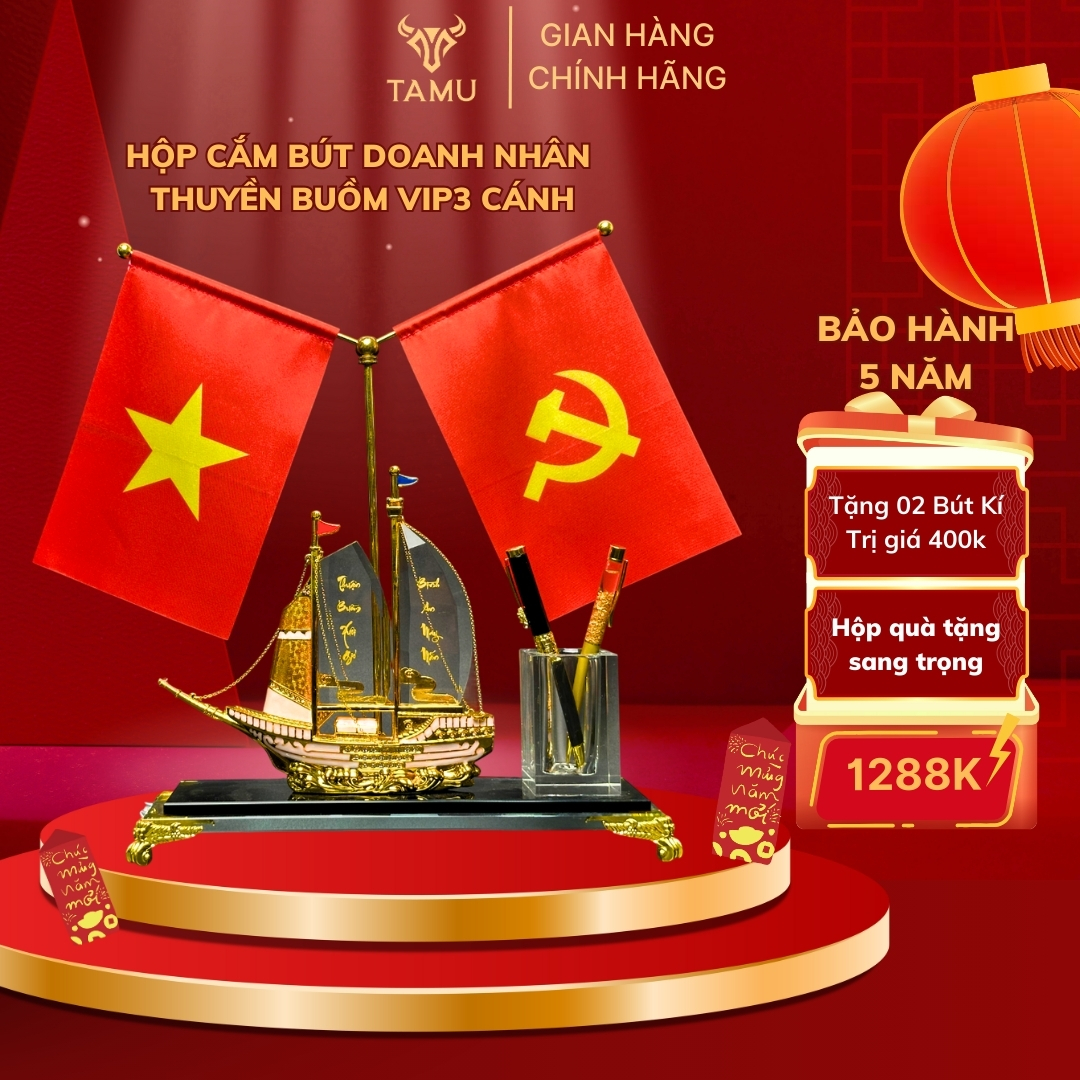 HỘP CẮM BÚT DOANH NHÂN VIP 3 CÁNH HCB
