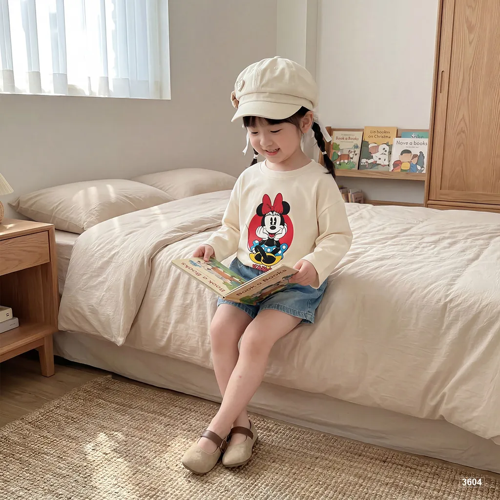 Áo thun bé gái tay dài Chuột Miinnie Kado 3604_thumbnail_4