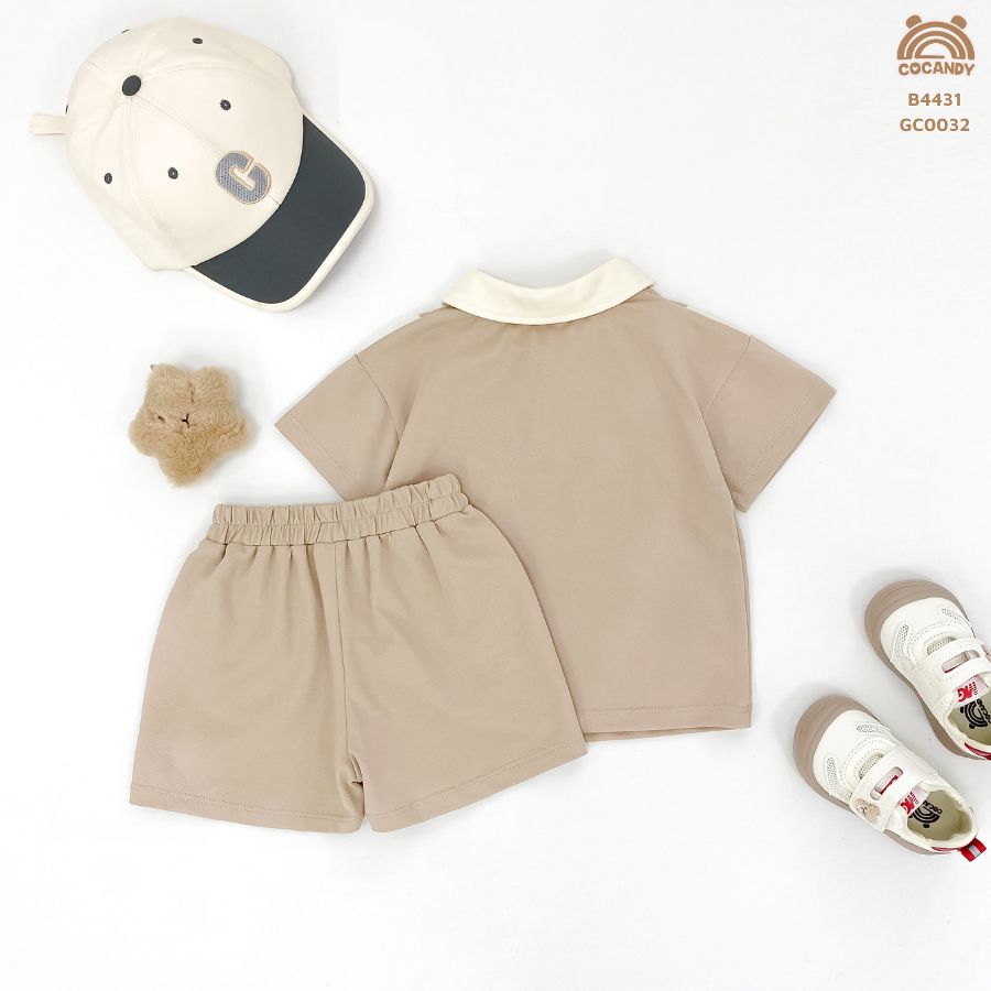 Bộ cộc NÂU polo phối tay nẹp be_thumbnail_4