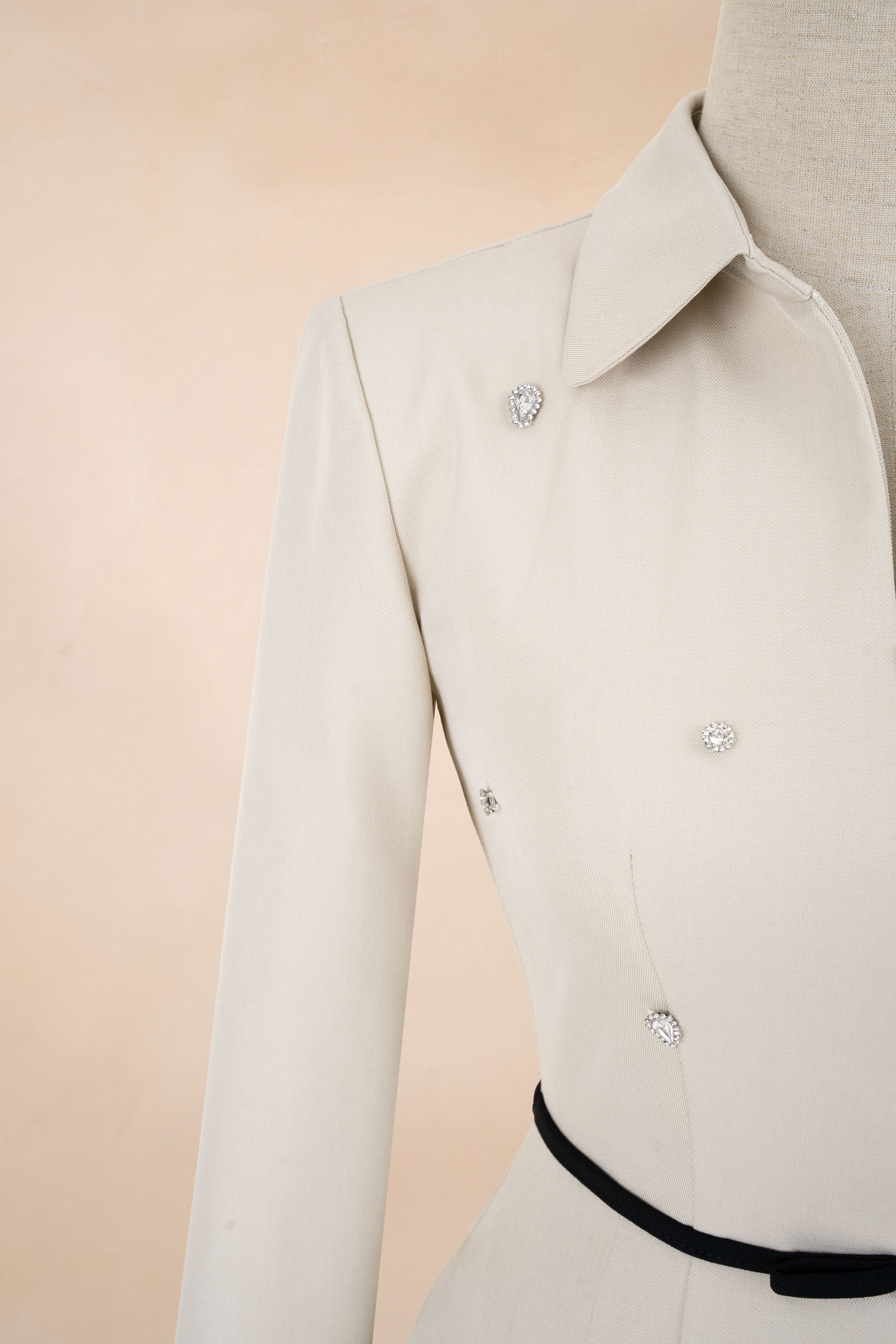 Đầm Xoè Khoá Ngực Nơ Eo Tay Dài_thumbnail_3