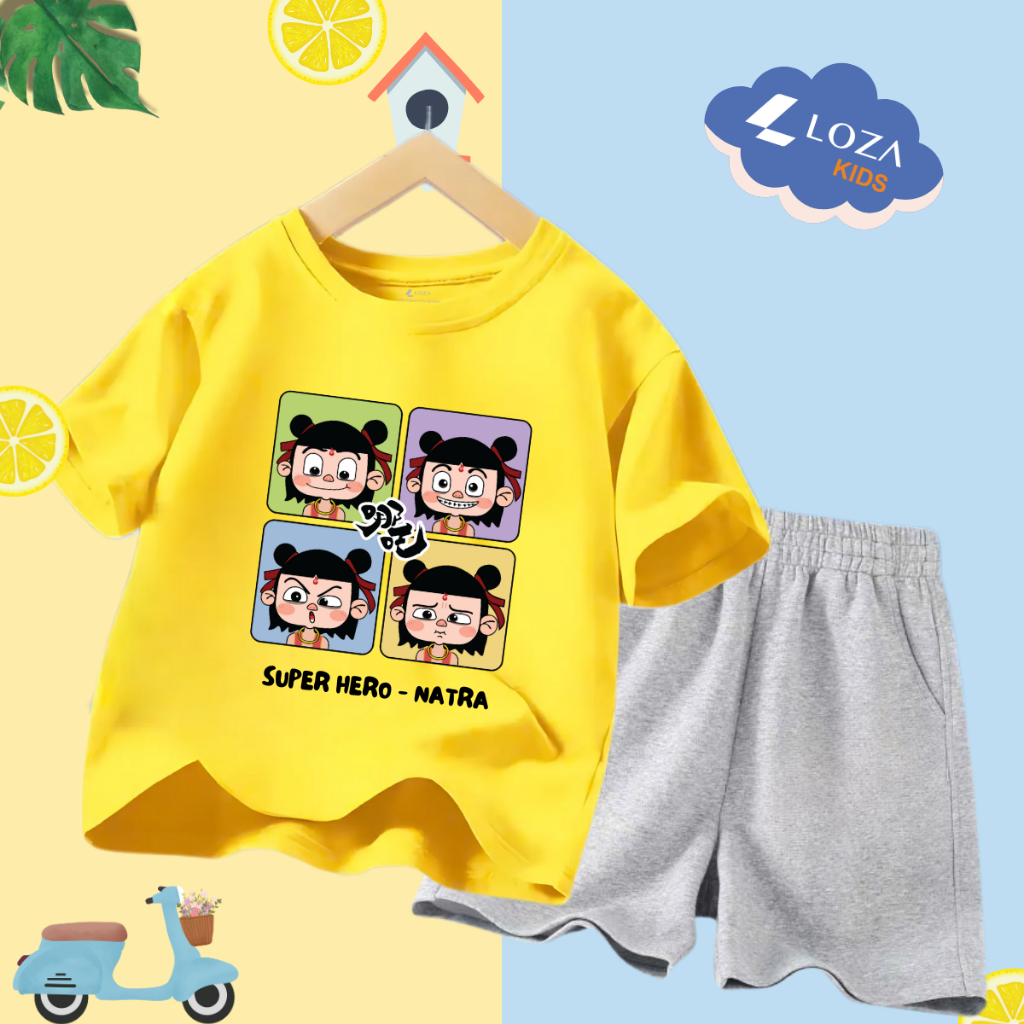 Bộ đồ bé trai in hình 'Super hero Natra' -  Loza Kids SB242_thumbnail_3