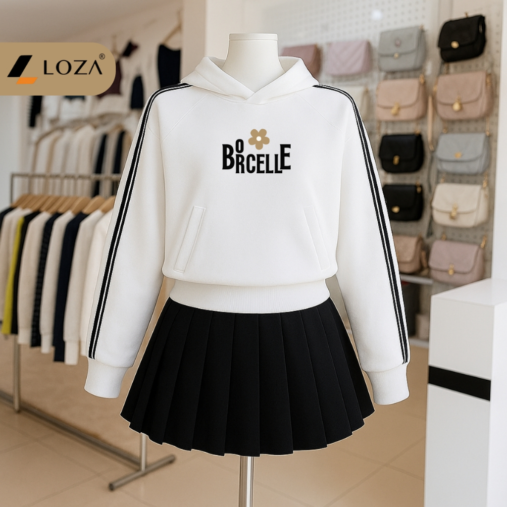 Áo Hoodie nữ dáng ngắn bo gấu in hình  nhiều mẫu - Loza G0433_thumbnail_9