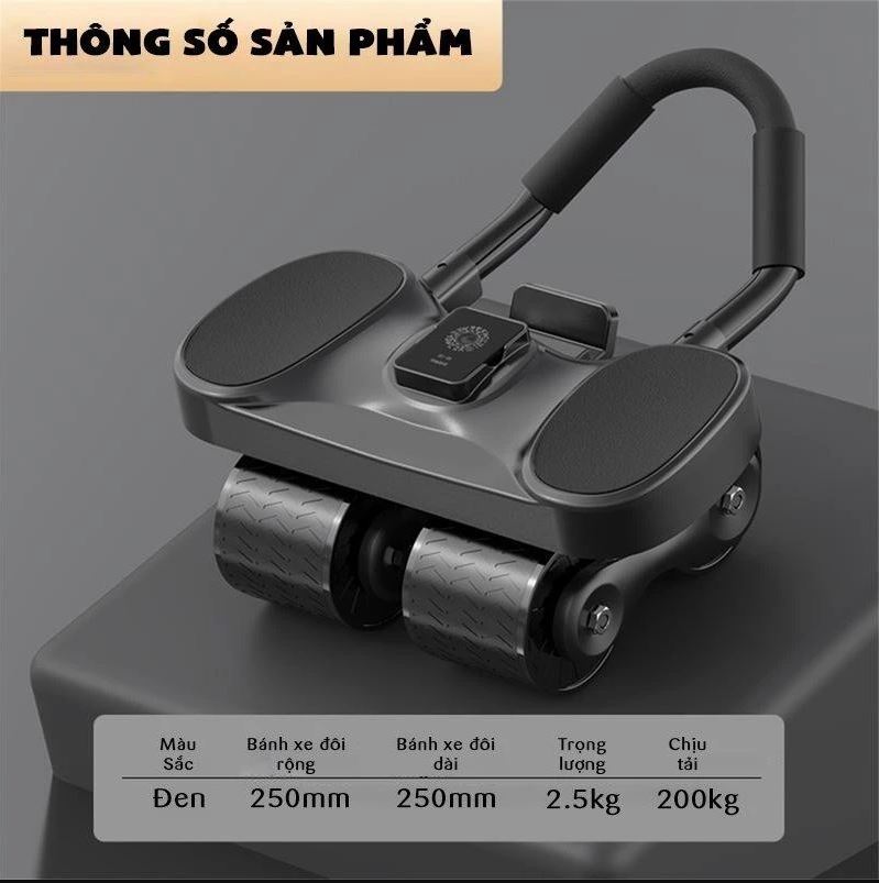 Máy Tập Bụng 4 Bánh Trợ Lực 2024 Tặng Kèm Thảm Tập Và Đệm Kê Gối_thumbnail_4