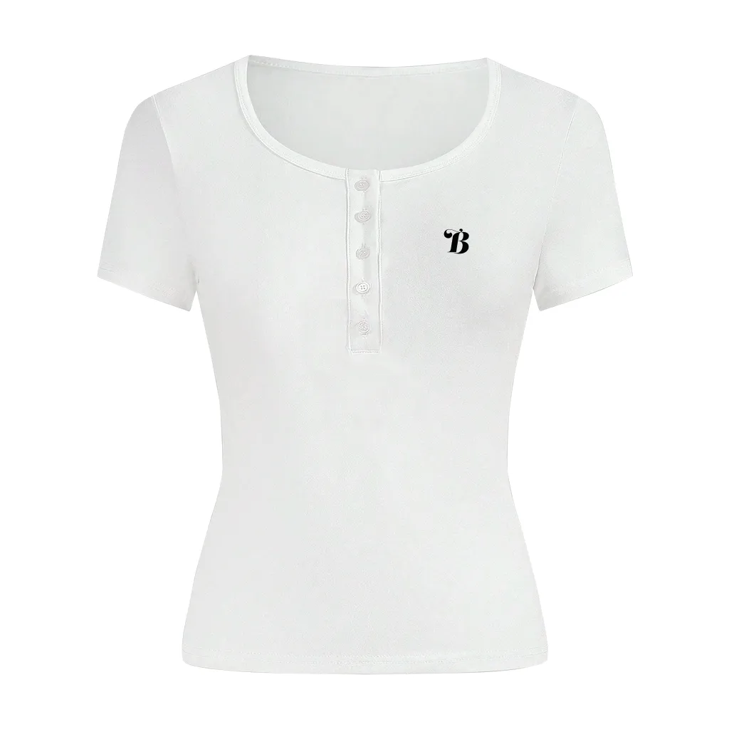 Áo thun cổ nút ôm body Miucho vải visco thoáng mát chuẩn form dễ phối đồ in typography 2732_thumbnail_0