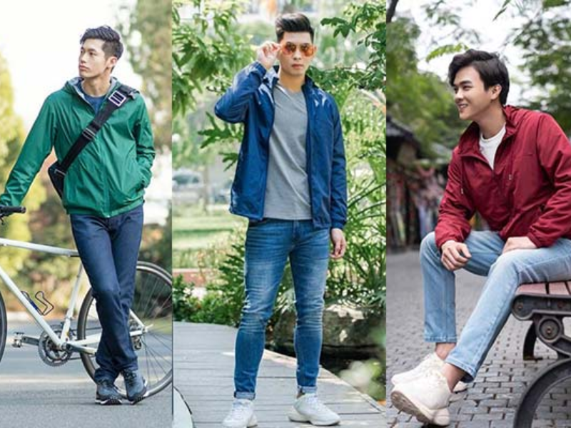 Áo khoác nam + quần jean