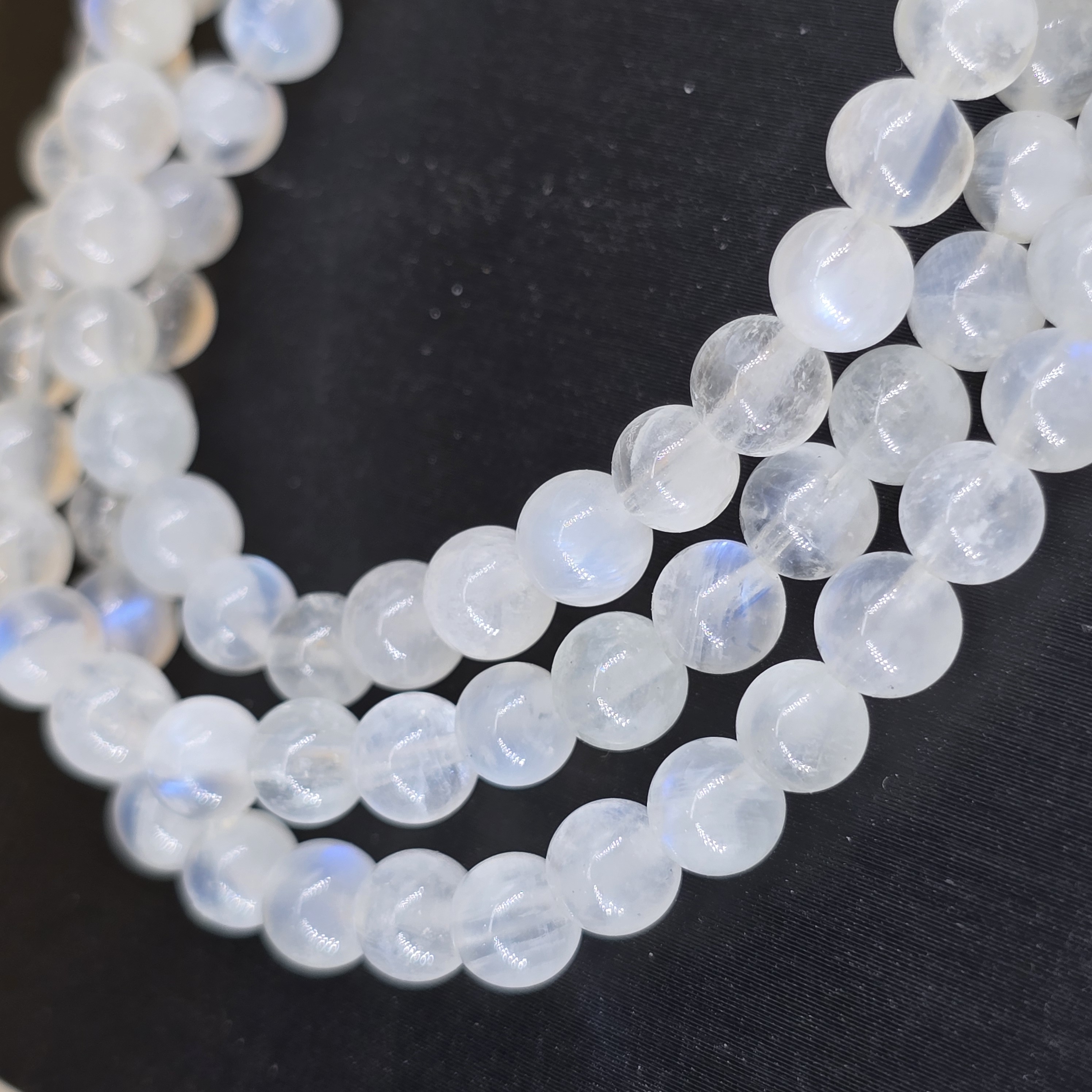 Vòng Chuỗi Quấn 3 Đá Mặt Trăng Moonstone Ánh Xanh_thumbnail_2