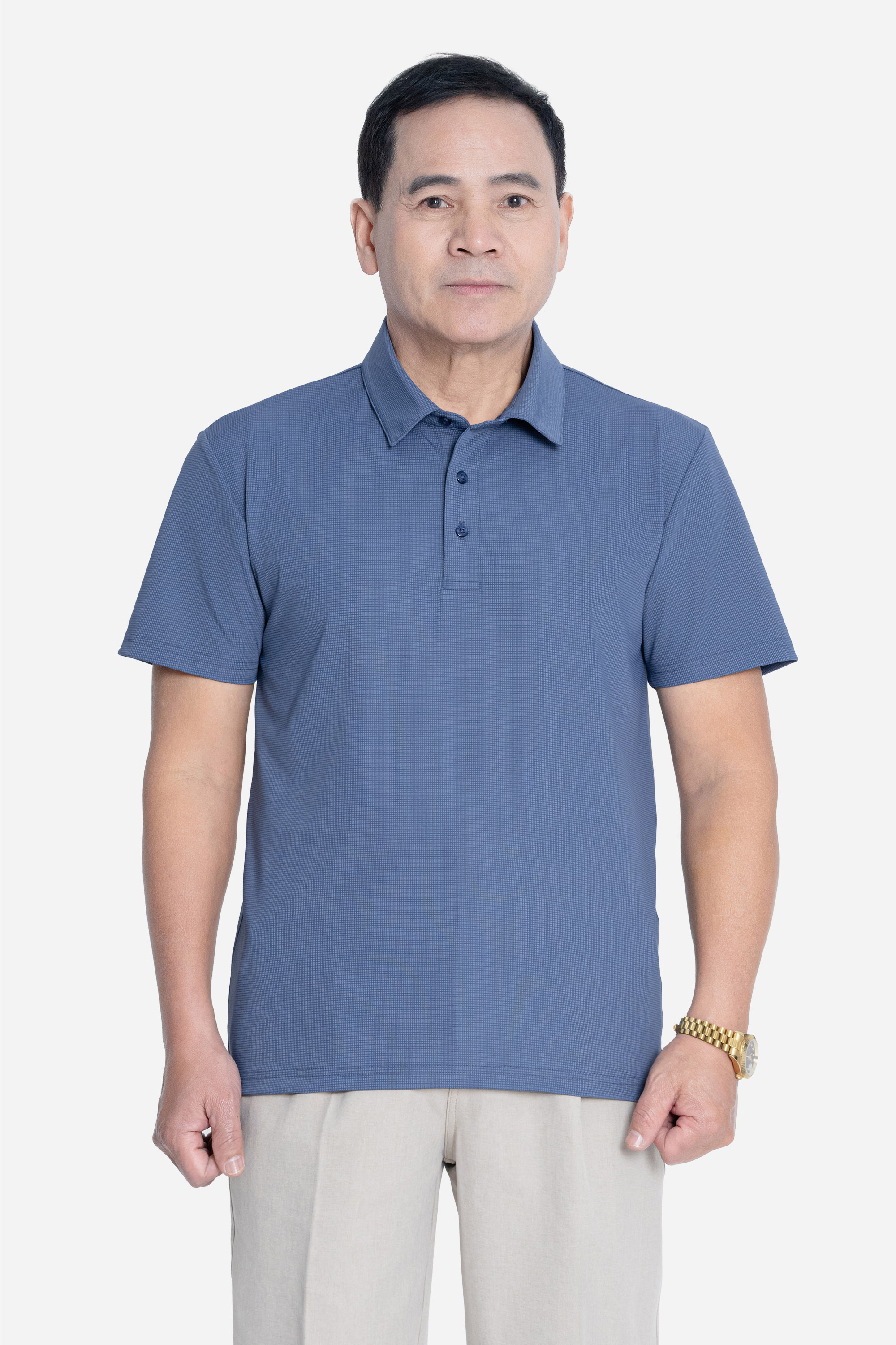 Áo Polo Nam Trung Niên ANCHI Chất Liệu Cotton Phom Suông Vạt Ngang_thumbnail_20