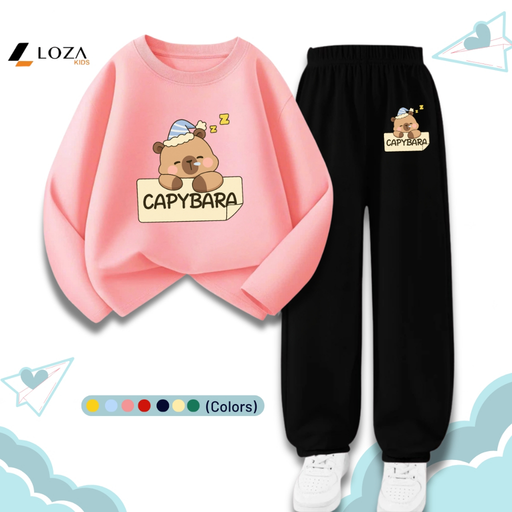 Bộ Thu - Đông bé trai và bé gái in hình Capybara - Loza Kids BW474_thumbnail_6