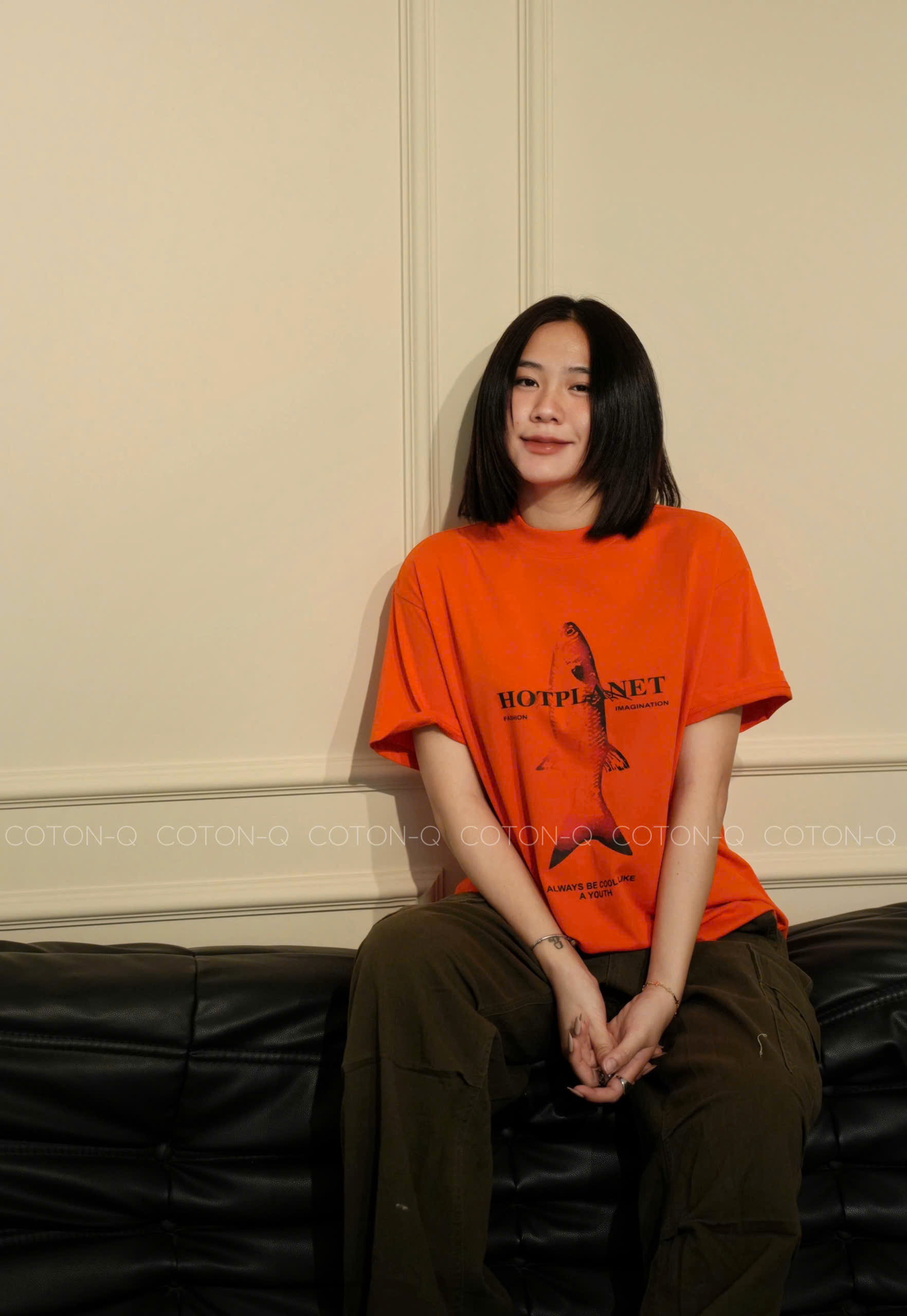 Áo thun tay ngắn Cotton Q cam in_thumbnail_4