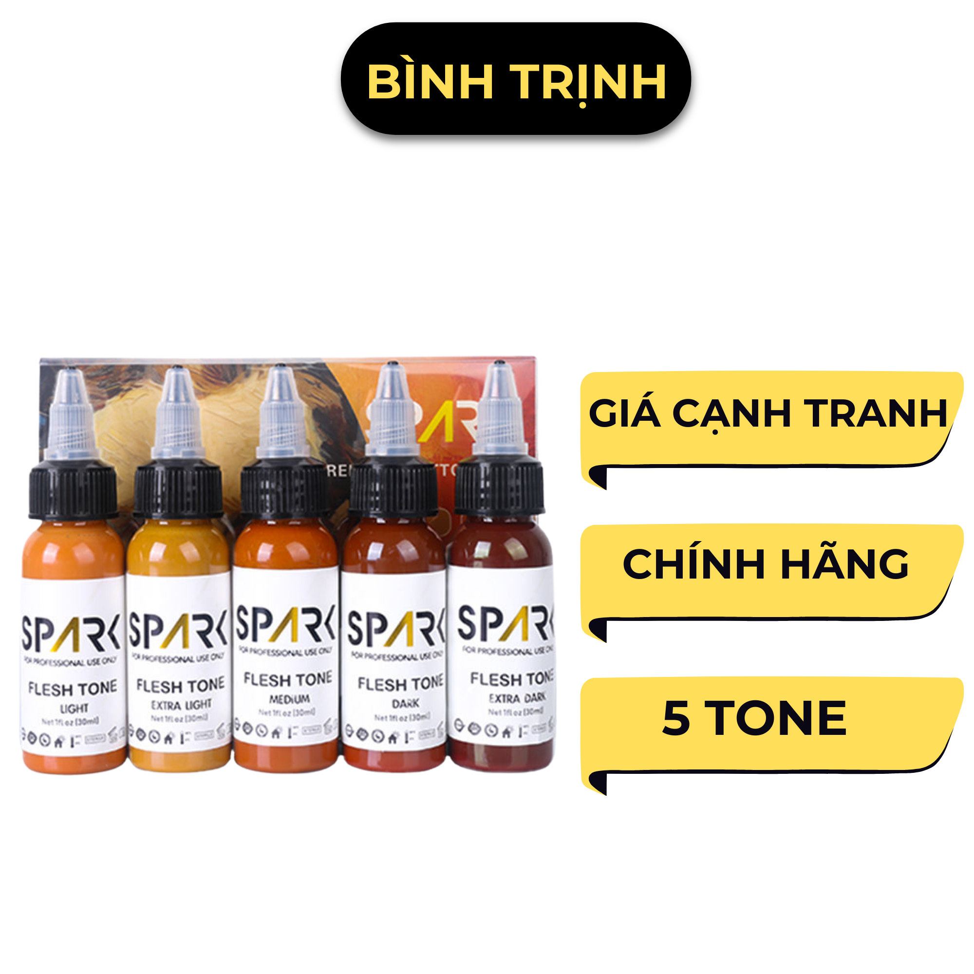 Set Mực Tả Thực chân Dung SPARK Chính Hãng - Tattoo Potrait