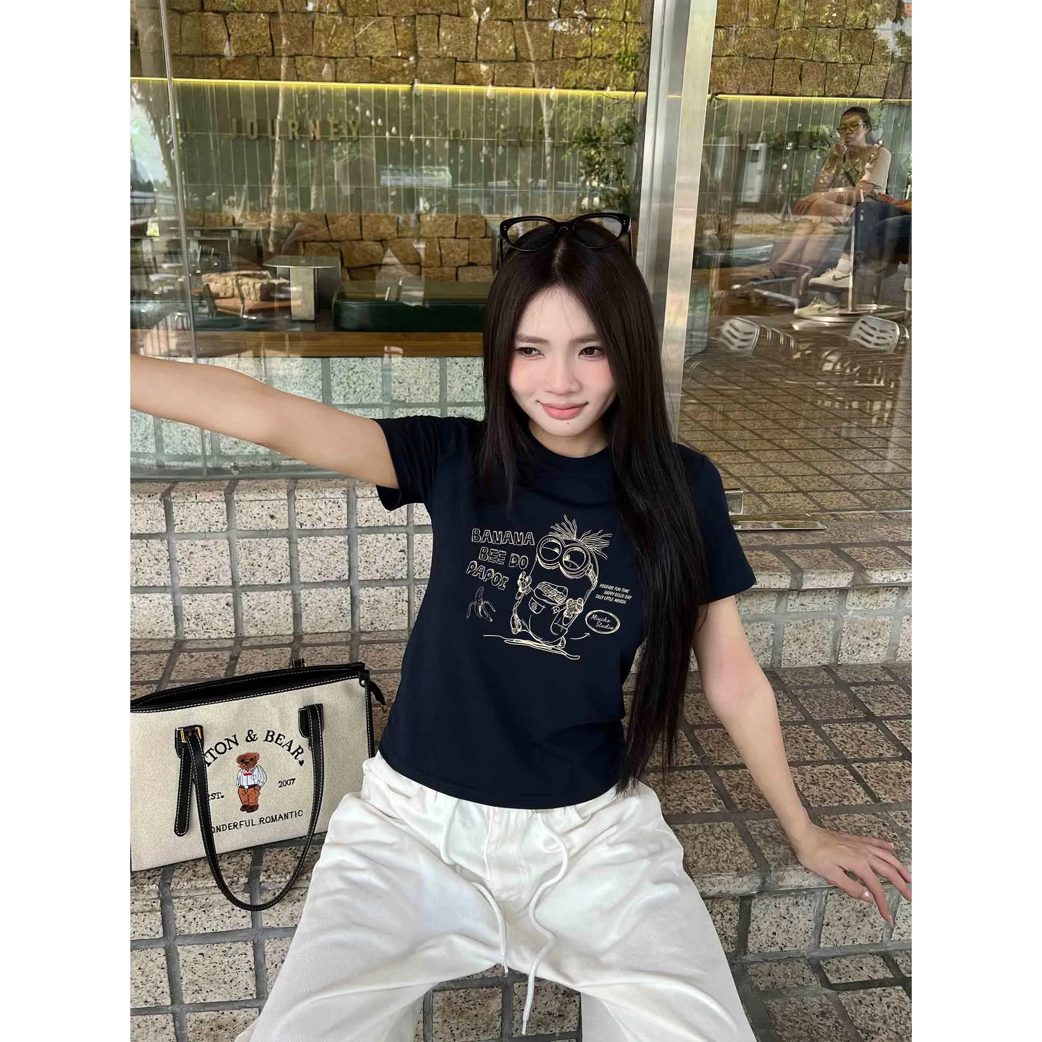 Áo baby tee nữ BANANA siêu cute 2611 Miucho chất vải cotton 2c thoáng mát mềm mại in mix_thumbnail_5