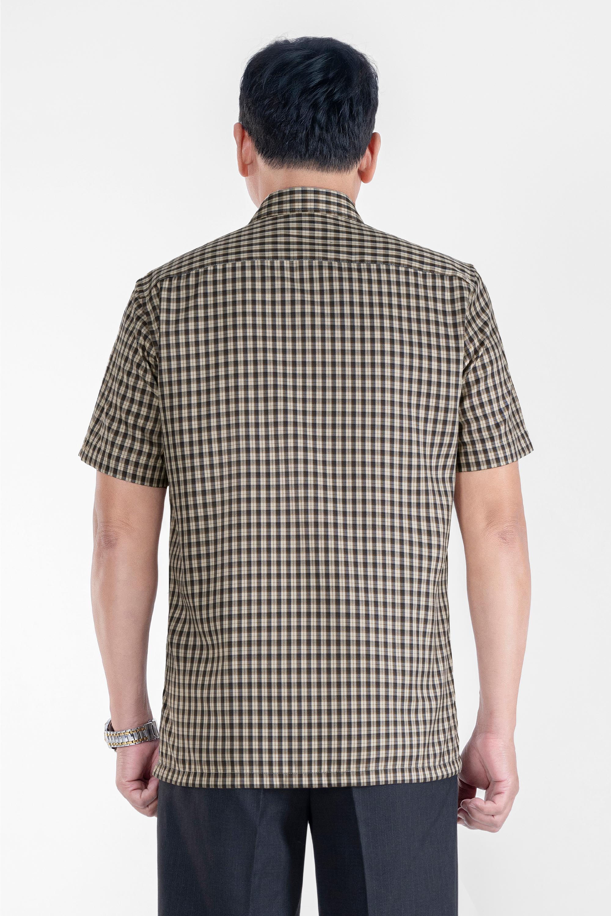 Sơ Mi Caro Cộc Tay Nam Trung Niên ANCHI Chất Liệu Sợi Tre Cao Cấp_thumbnail_14