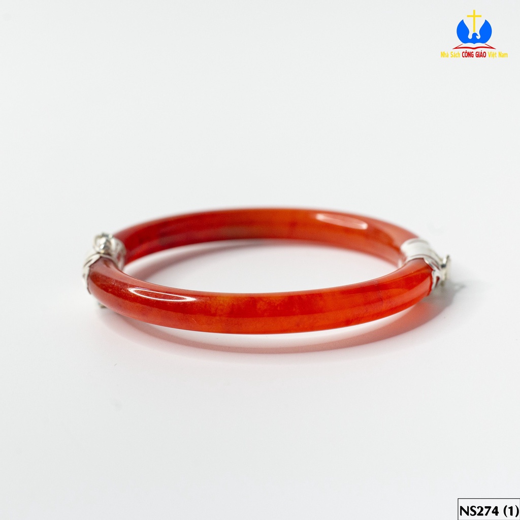 Vòng tay đá Ngọc Bích bọc bạc ta TS0296 - Món quà ý nghĩa cho mẹ và bà_thumbnail_1