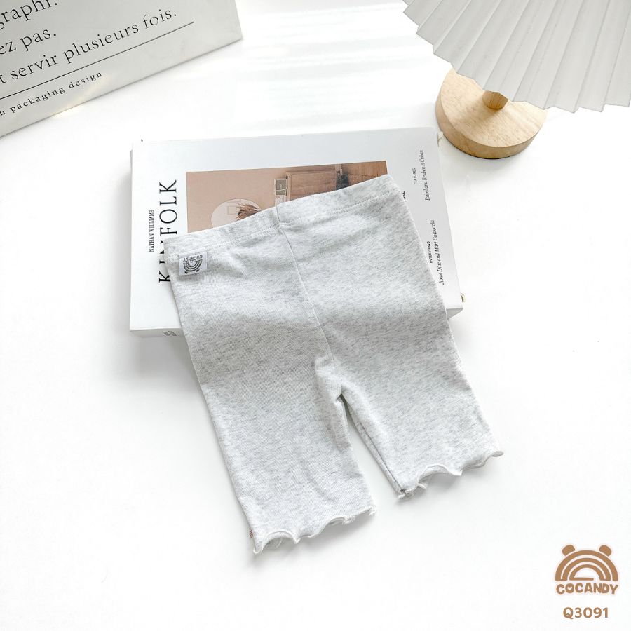 Quần biker cotton XÁM lửng bèo