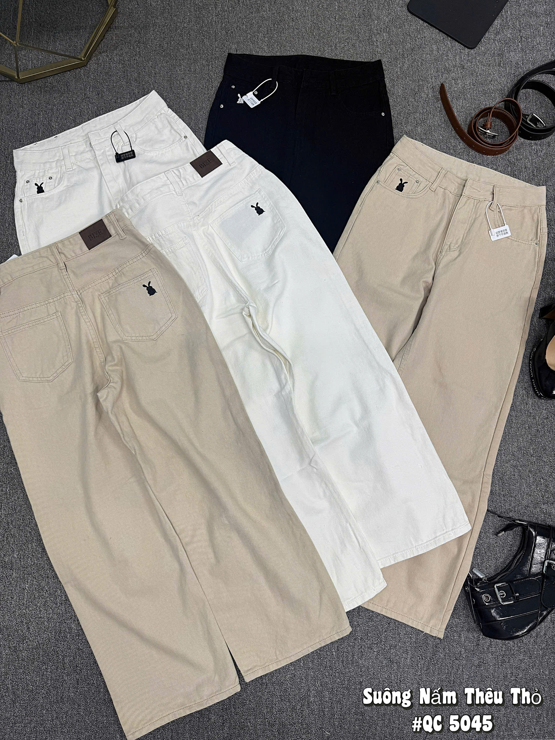 BIGSIZE NỮ - Quần suông thêu thỏ PlayBoy T- QJ5045_thumbnail_4