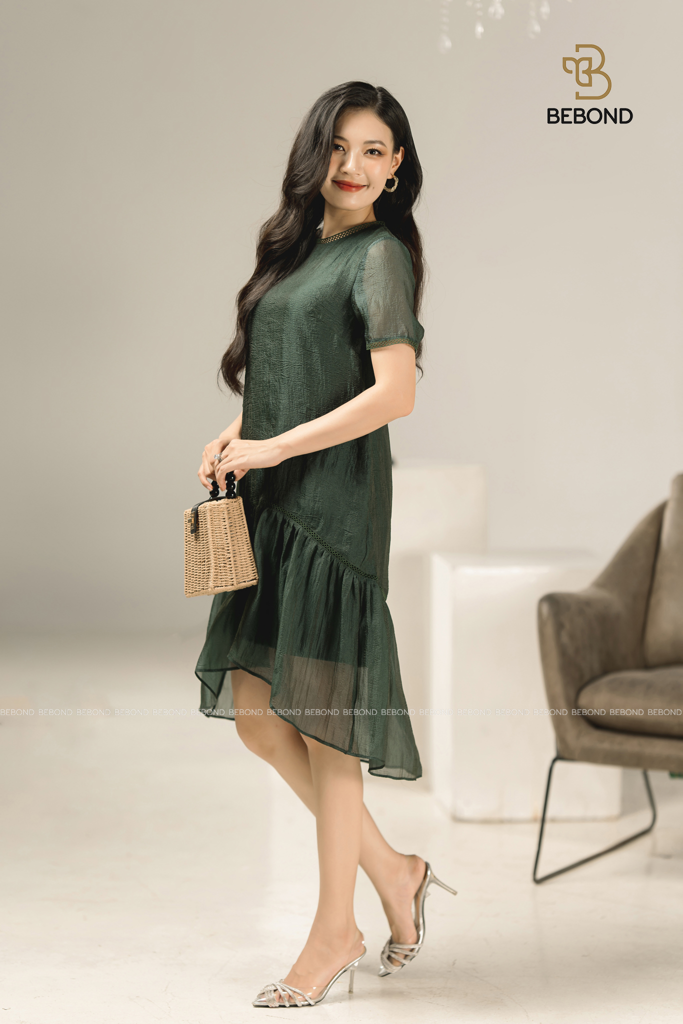 Đầm Owen xanh tơ crepe_thumbnail_5