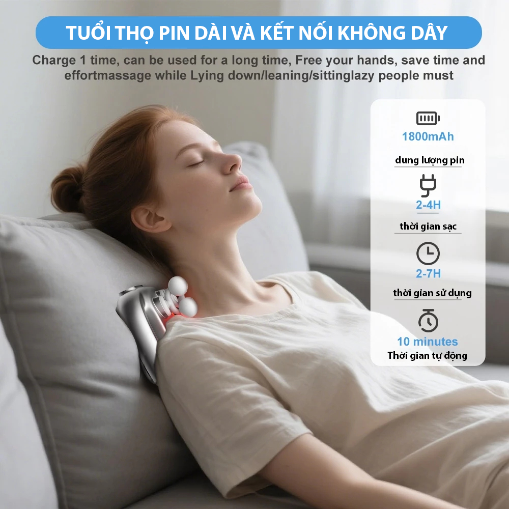 Máy massage cầm tay rung mạnh mini 16 đầu, xoa bóp các vùng trên cơ thể loại bỏ tình trạng mỏi cơ