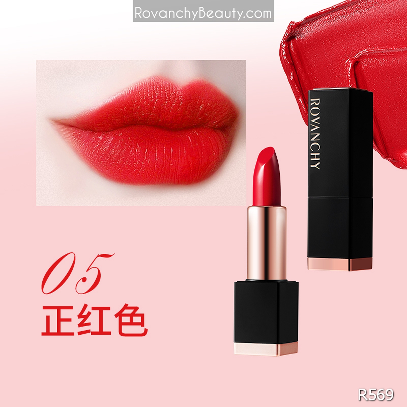 Son môi cao cấp R569 ROVANCHY - Đỏ quyến rũ, dưỡng môi mềm mịn, nhiều màu sắc lựa chọn (3.8g)_thumbnail_36