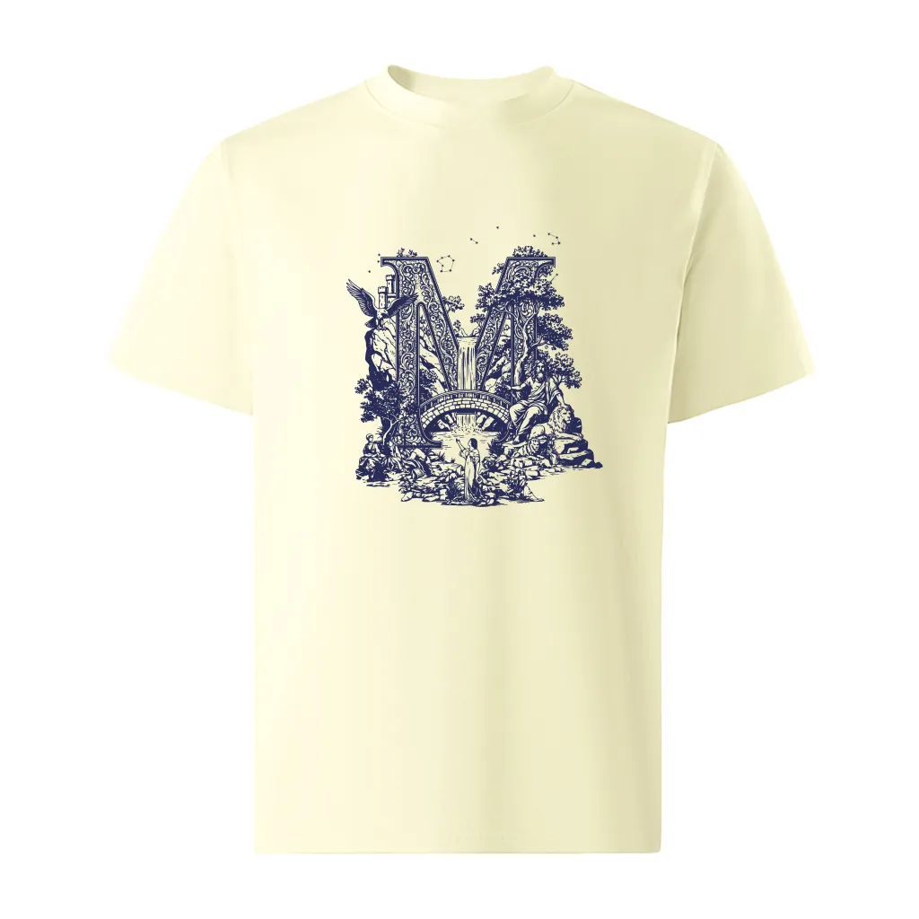 Áo thun nam form rộng Miucho Iconic vải cotton co giãn 2 chiều thoáng mát dễ phối đồ in chữ cái M 2758_thumbnail_10