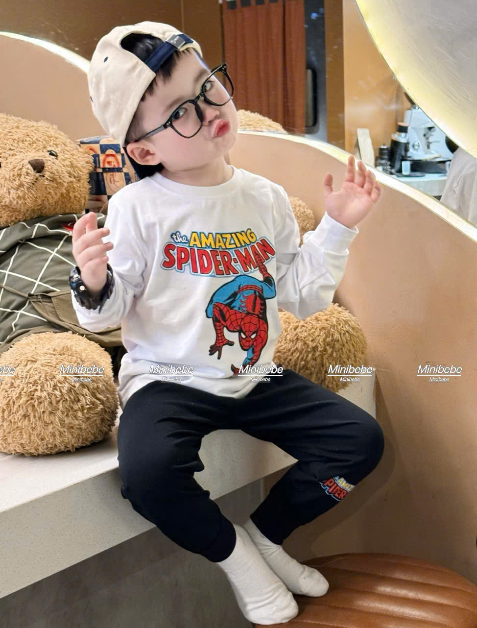 Q35 SET 3 BỘ DÀI NHỆN CHỮ 3 MÀU- A100.290