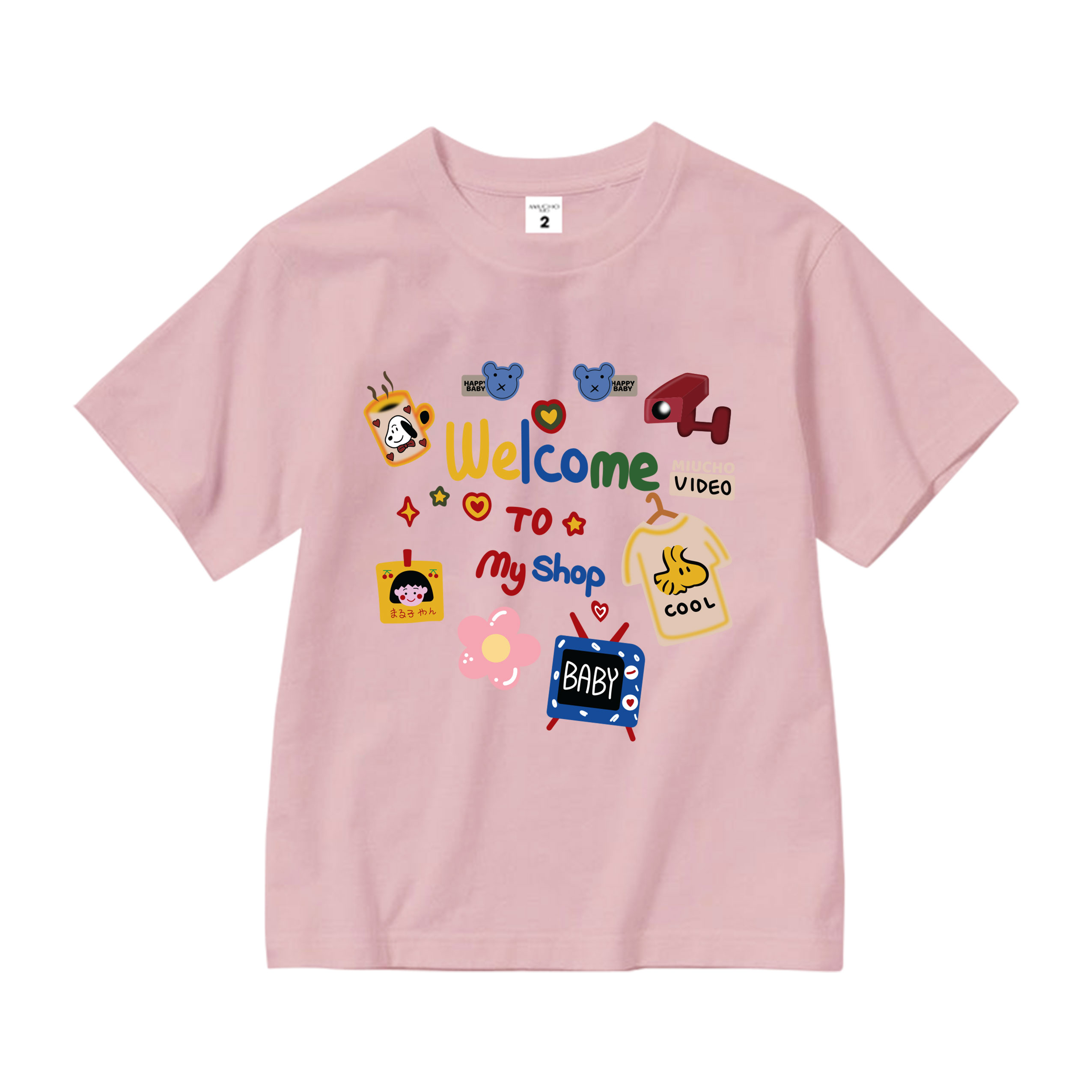 Áo thun cho bé gái form rộng AED1445 Miucho Kid tay ngắn cổ tròn in graphic_thumbnail_8