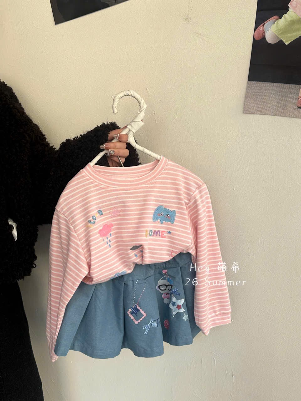 (E192) Chân váy xếp ly xoè xanh cotton hãng HMX