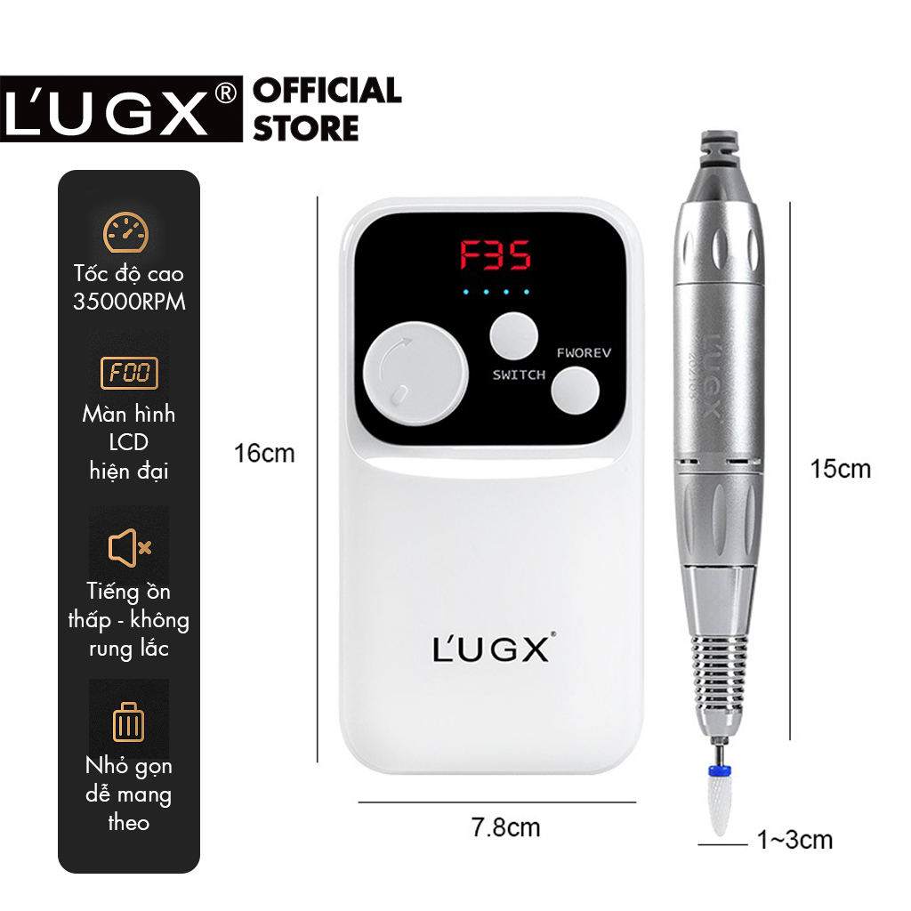 Máy mài móng tích điện L’UGX LG602 chính hãng - Máy mài móng nail Lugx cầm tay cao cấp (bảo hành 6 tháng)_thumbnail_3