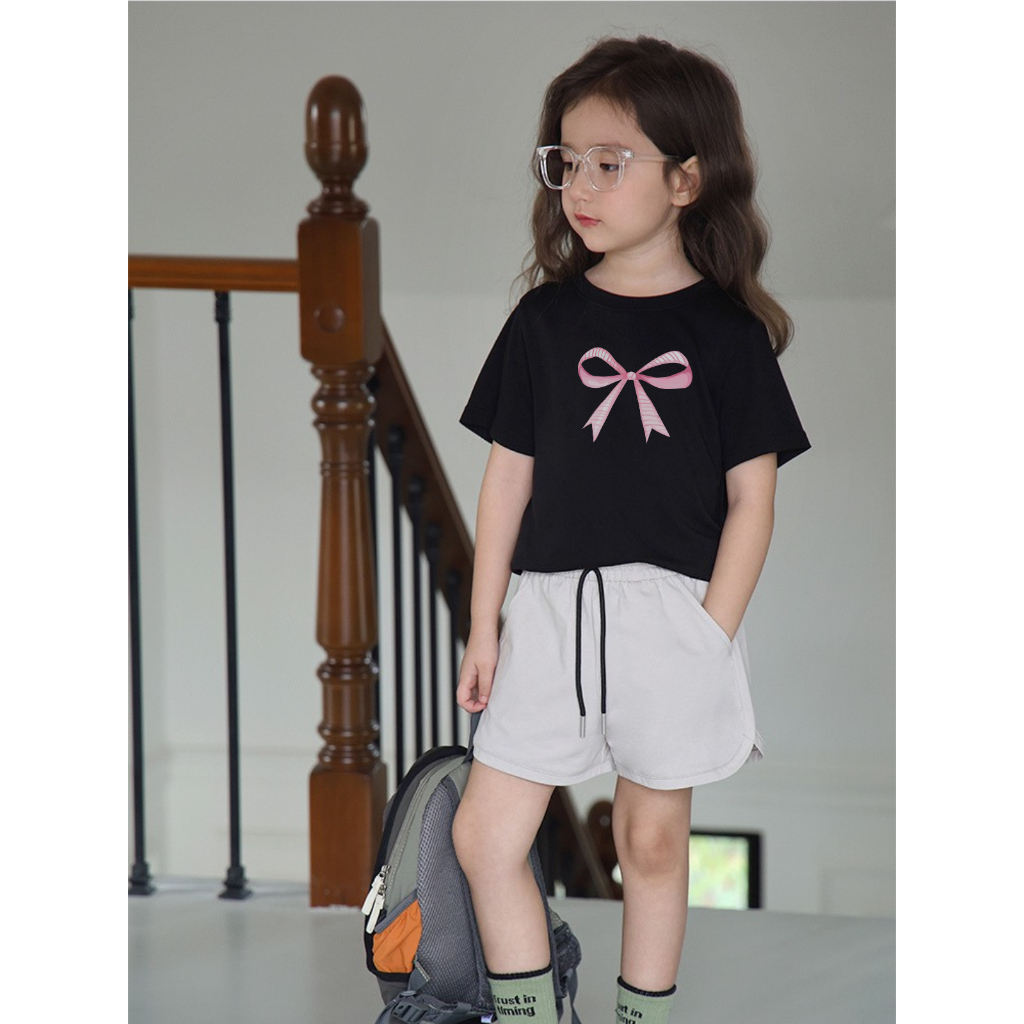 Áo phông bé gái in hình nơ - Loza Kids Mã AT2733_thumbnail_3