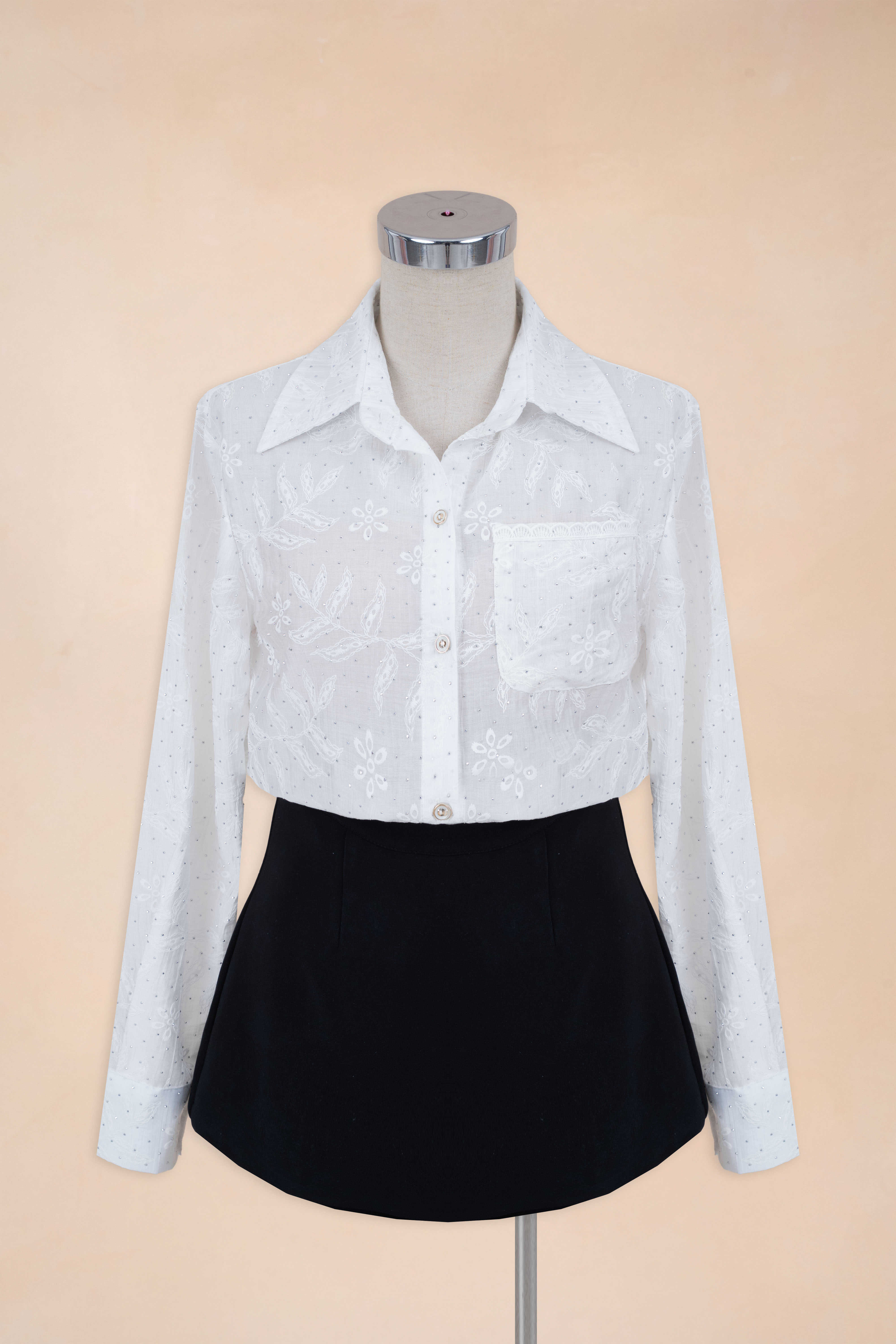 Sơ Mi Thêu Ép Nhiệt Đá