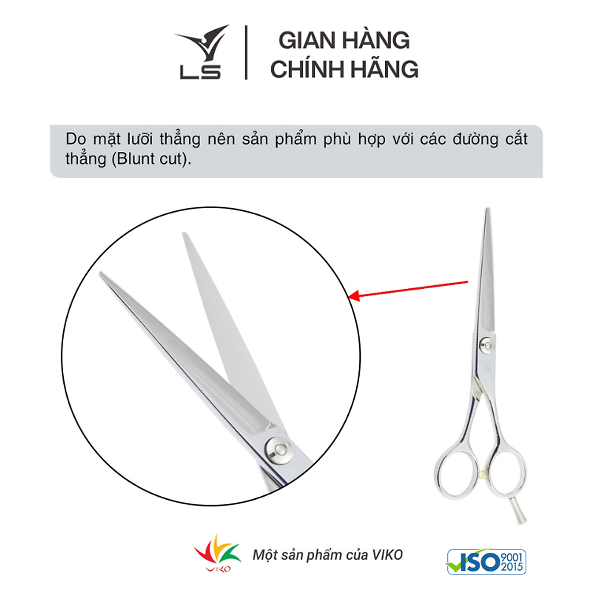 Kéo cắt tóc Viko LS CB15/6.0 (tay phải) - bảo hành 2 năm_thumbnail_8