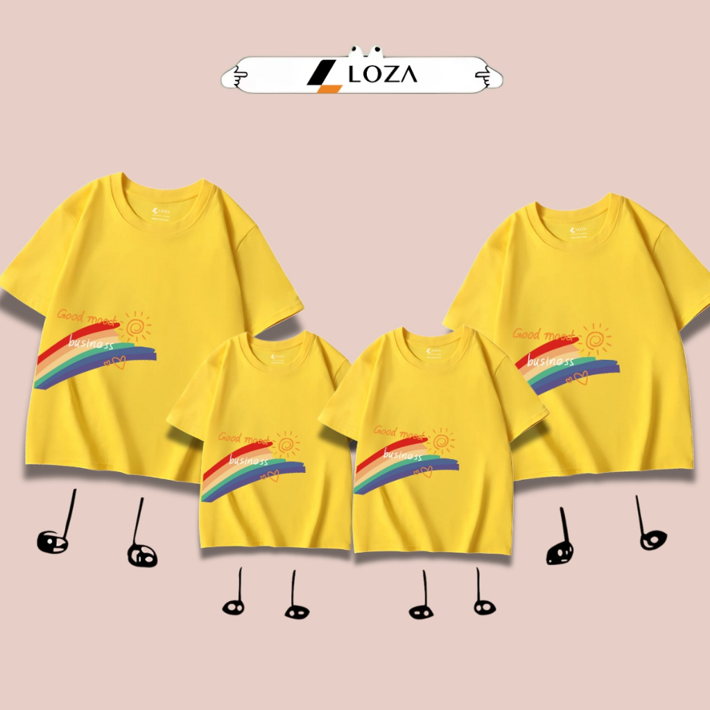 Áo phông gia đình LOZA KIDS cầu vồng 2025 - Áo đồng phục gia đình du lịch biển – Mã GĐ2423_thumbnail_4