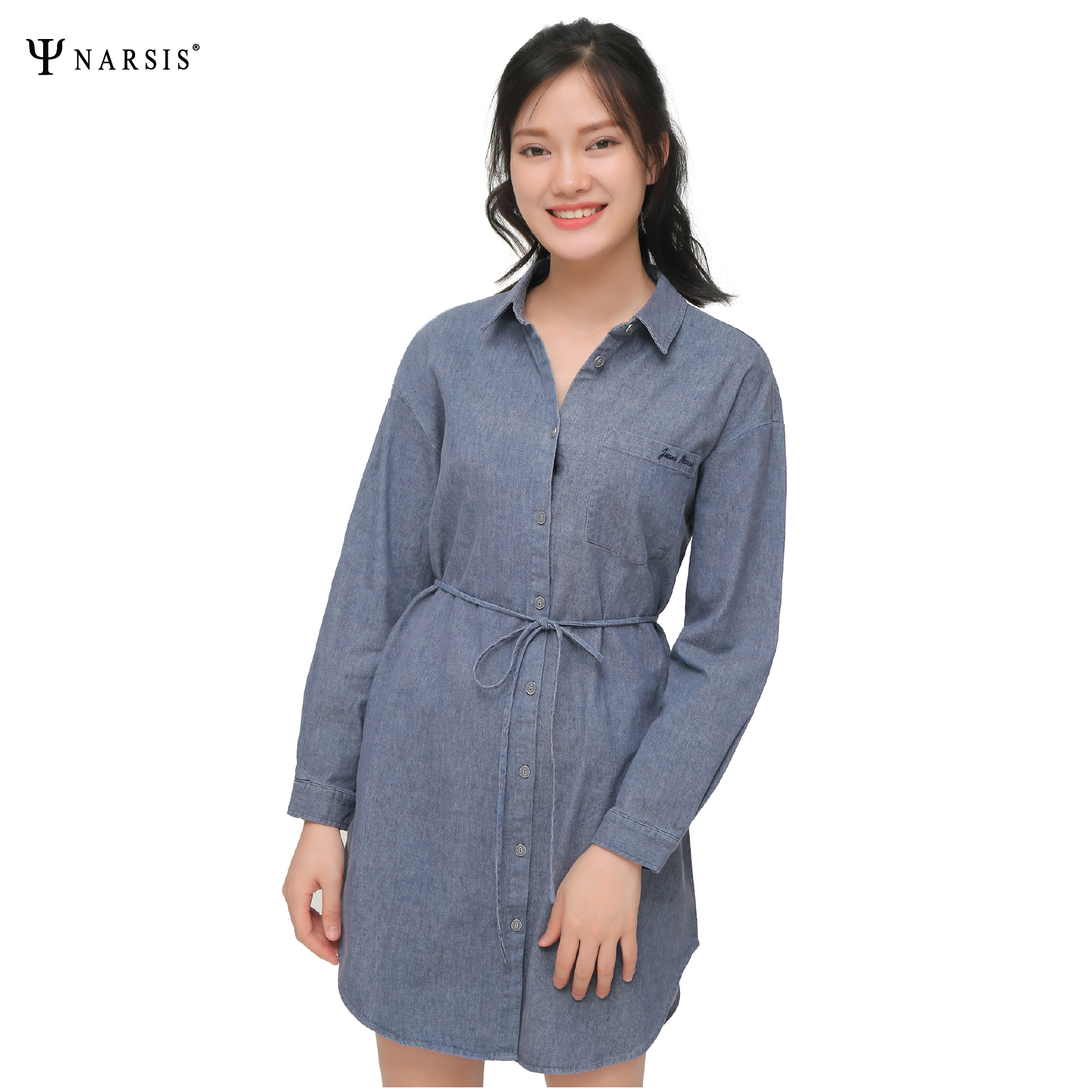 VÁY NỮ B9004 NARSIS CHẤT LIỆU JEAN BỀN BỈ, CÁ TÍNH, TRẺ TRUNG, THỜI TRANG, TRẺ TRUNG, THỜI TRANG_thumbnail_1