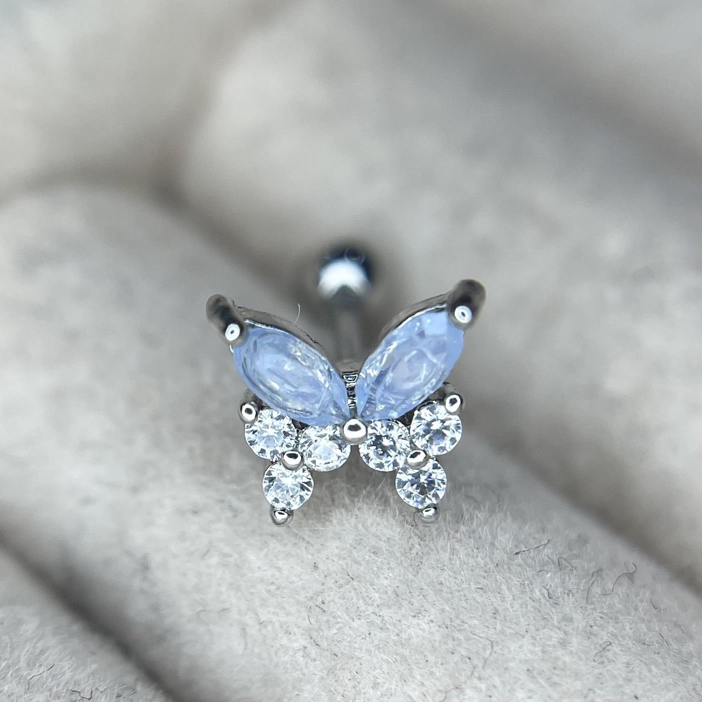 Khuyên kiểu con bướm xanh ngọc bi vặn_thumbnail_1