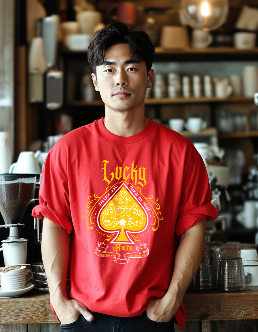 Áo phông tết form rộng cổ tròn vải cotton 4c co giãn thoáng mát 1830 Miucho Iconic in mix_thumbnail_4