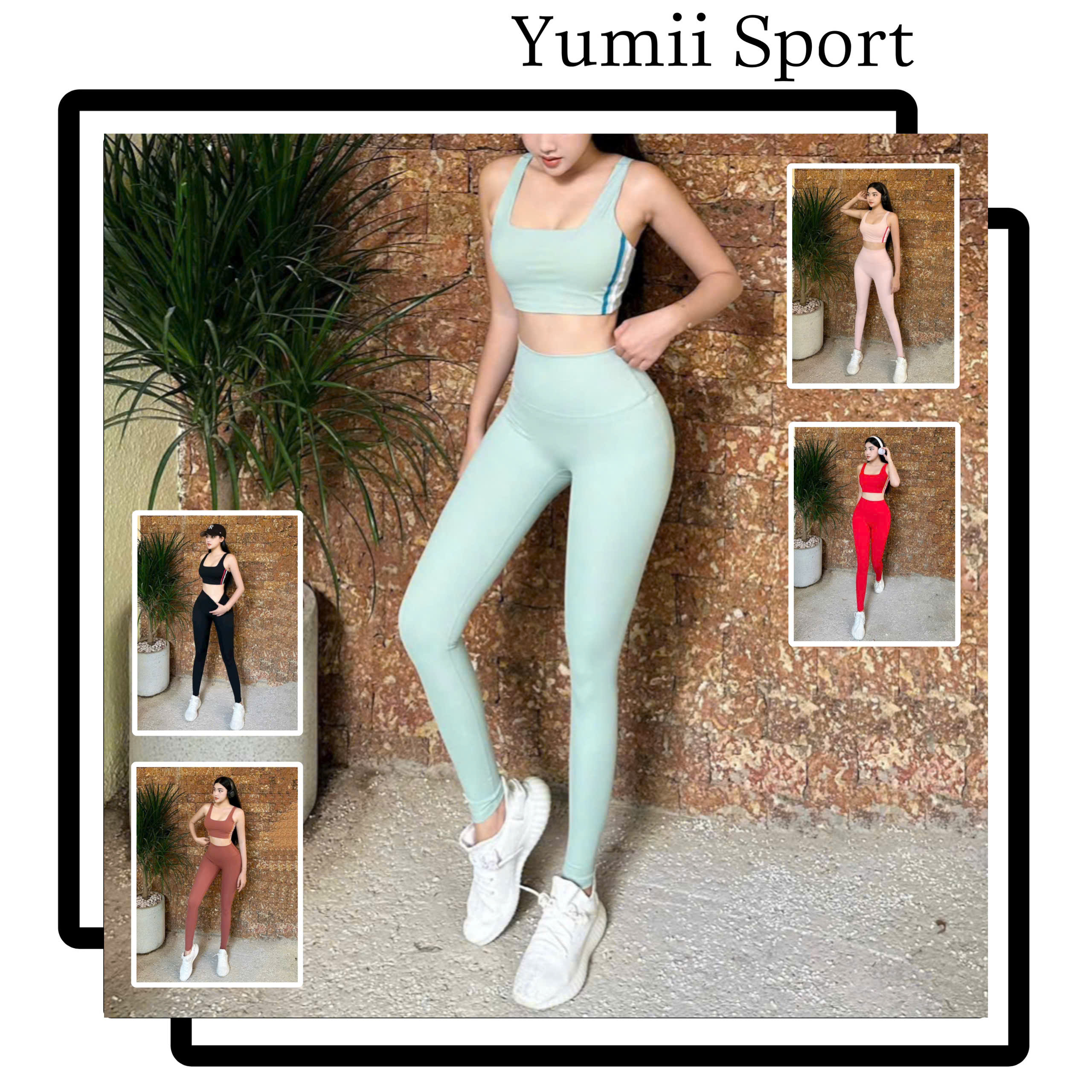 Bộ Quần Áo Thể Thao Tập Gym Yoga Nữ Dáng Dài Phối 3 Sọc Cá Tính_thumbnail_3