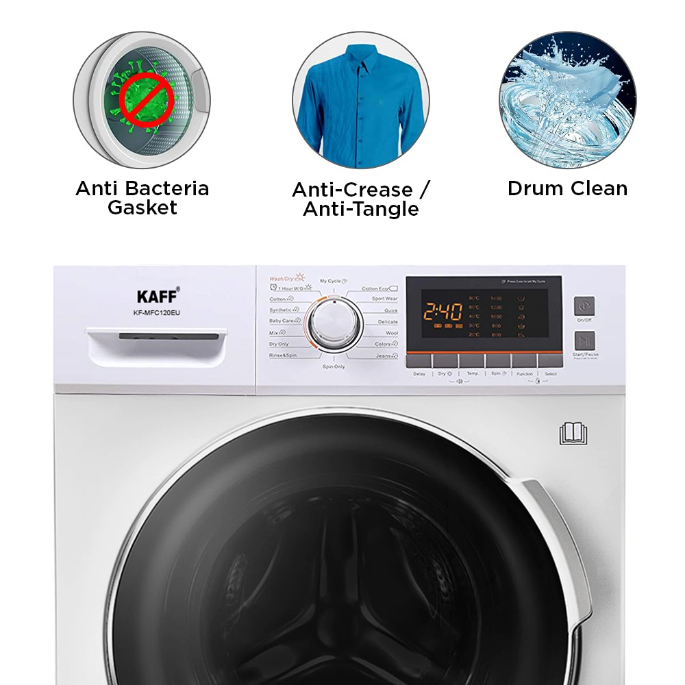 Máy giặt sấy Kaff KF-MFC120EU - Sấy thông minh & không làm nhăn đồ Máy giặt sấy Kaff KF-MFC120EU - Sấy thông minh & không làm nhăn đồ