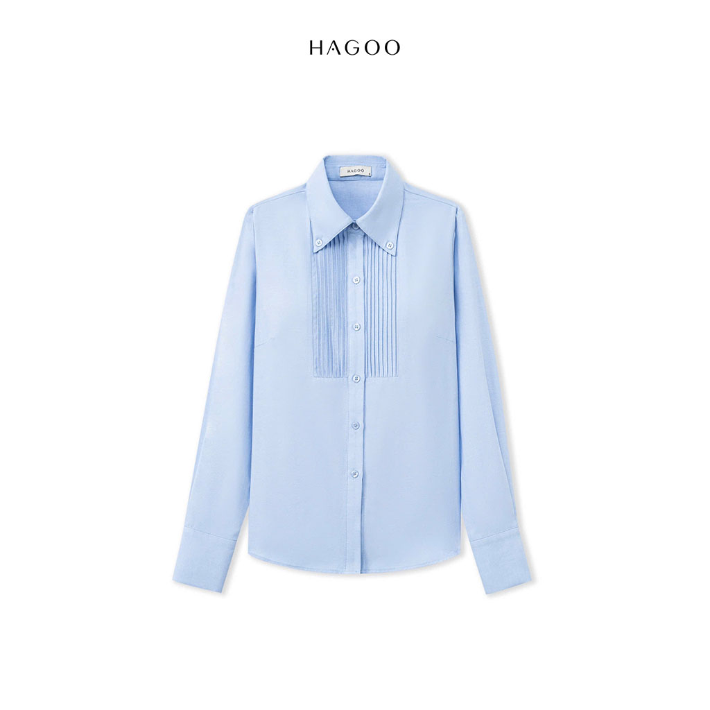 Áo sơ mi cổ đức bổ cầu ngực bấm mí HAGOO_thumbnail_5