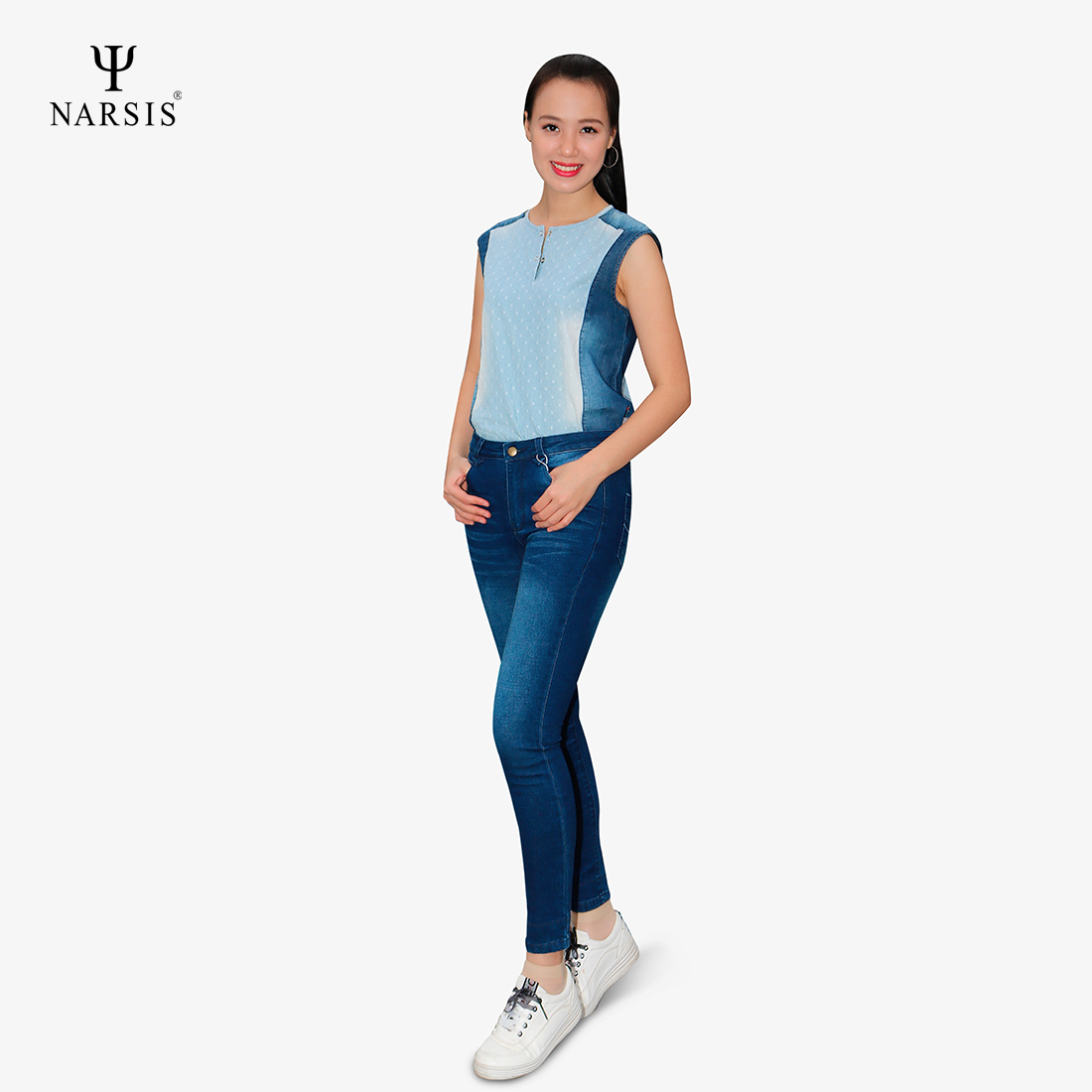 QUẦN DÀI NỮ P8018 NARSIS CHẤT LIỆU JEAN BỀN BỈ, CÁ TÍNH, TRẺ TRUNG, THỜI TRANG, TRẺ TRUNG, THỜI T..._thumbnail_2