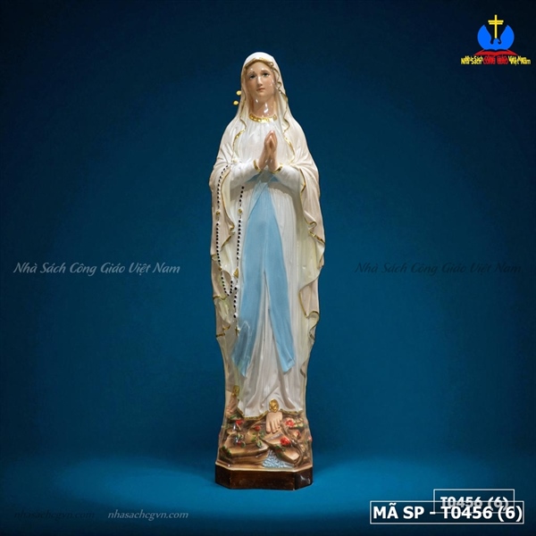 Đức Mẹ Lộ Đức mẫu Pháp 50cm sơn cao cấp dát vàng_thumbnail_4