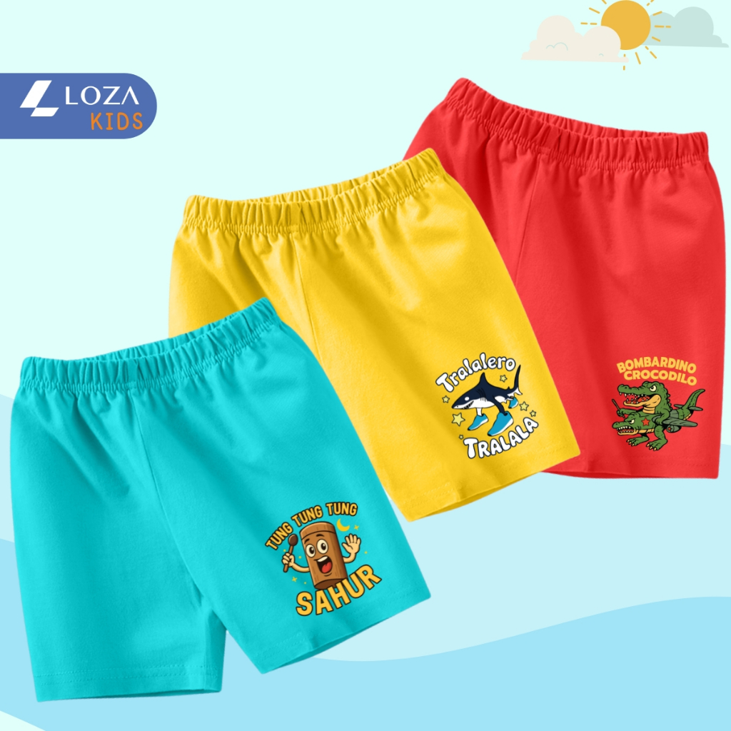 Quần đùi bé trai Brainrot Tung tung tung sahur, Tralalelo Tralala hè 2025 - Quần đùi bé nam 15-40kg - Loza Kids QU001_thumbnail_13